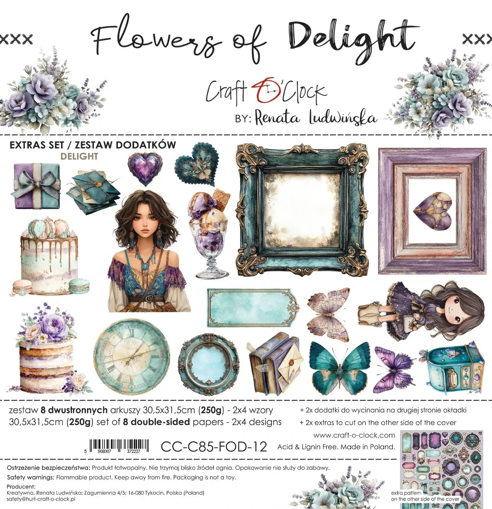 Craft O'Clock - Flowers of Delight - Extras Set 3 Mixed