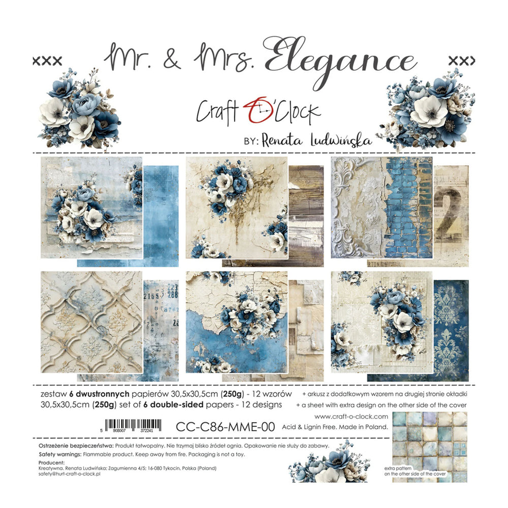 Craft O'Clock Mr. & Mrs. Elegance 12" x 12" Paper Pad - Collection