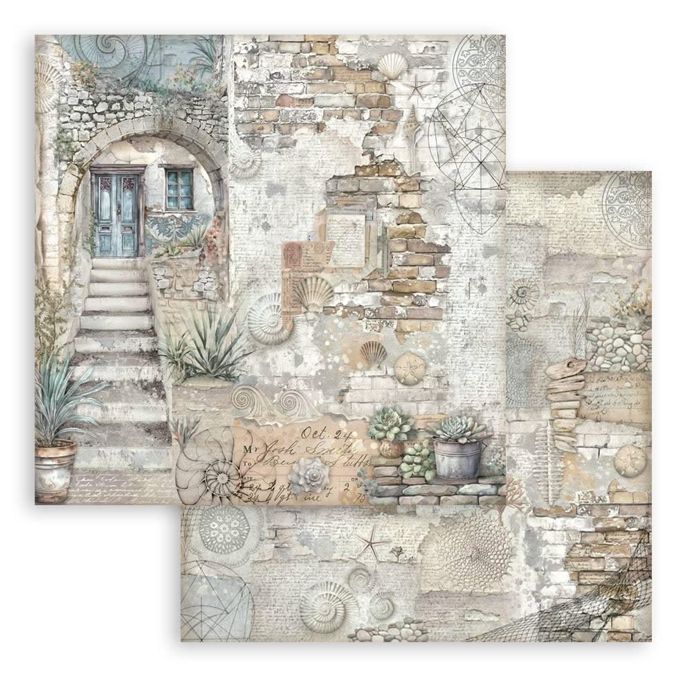 Stamperia Double-Sided Paper Pad 8"x 8" 10/Pkg - Silent Sea