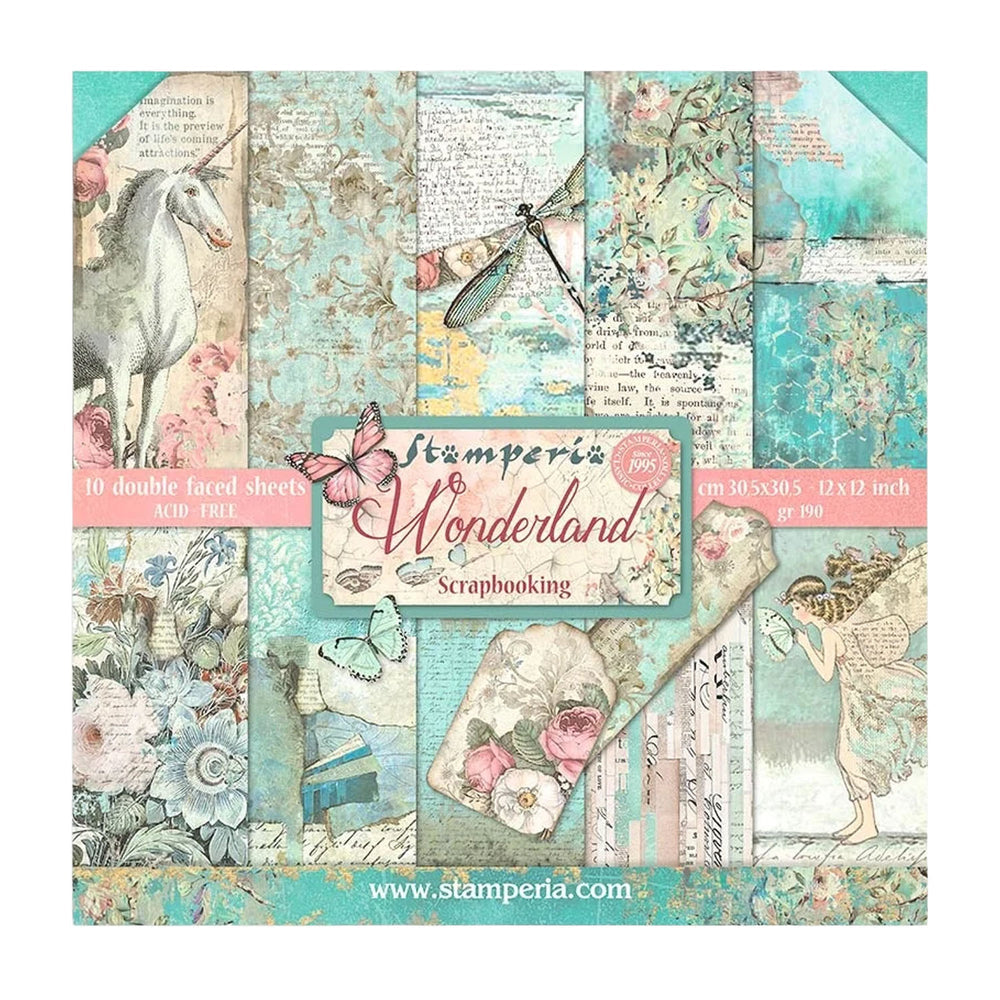 Stamperia Scrapbooking Pad 12" x 12" 10/pkg - Wonderland