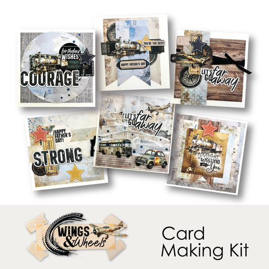 Wings & Wheels Card Making Kit
