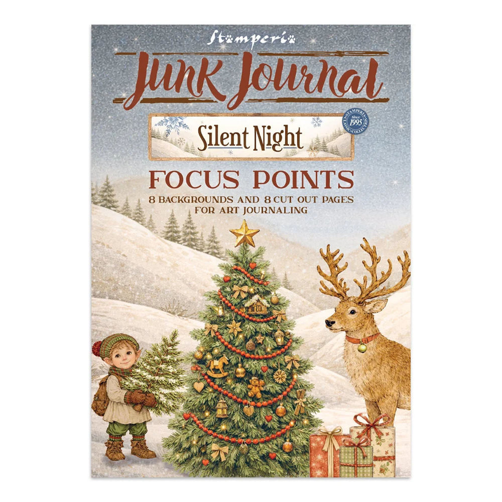 Stamperia Junk Journal Focus Points A5 Pad, Backgrounds & Cut-Outs - Silent Night