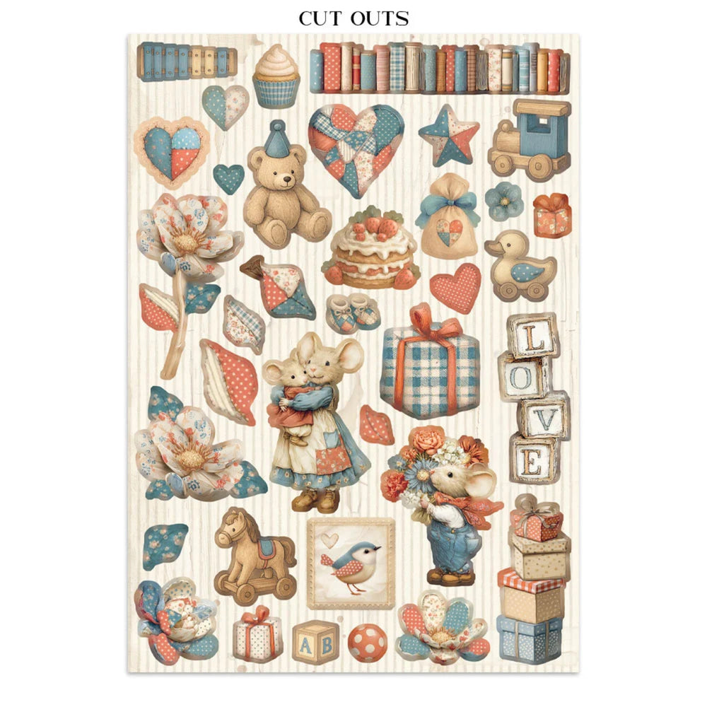 Stamperia Junk Journal Stickers, Cut-Outs & Backgrounds - Family