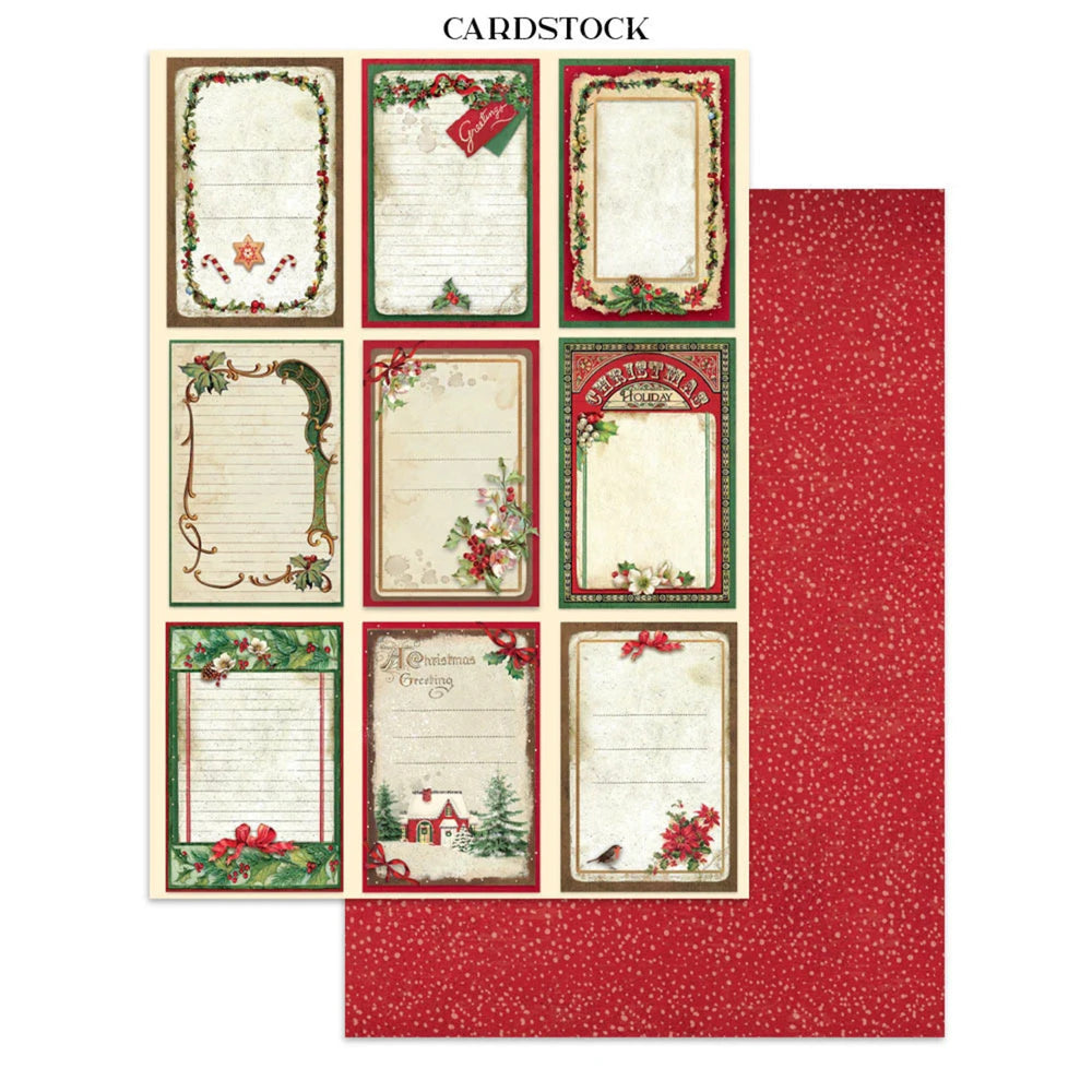 Stamperia Printed Art Junk Journal: Stickers, Cut-Outs & Backgrounds for Art and Craft - Christmas