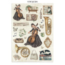 Stamperia Printed Art Junk Journal: Stickers, Cut-Outs & Backgrounds for Art and Craft - Symphony