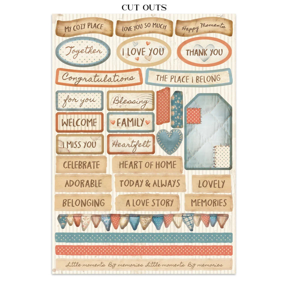 Stamperia Junk Journal Stickers, Cut-Outs & Backgrounds - Family