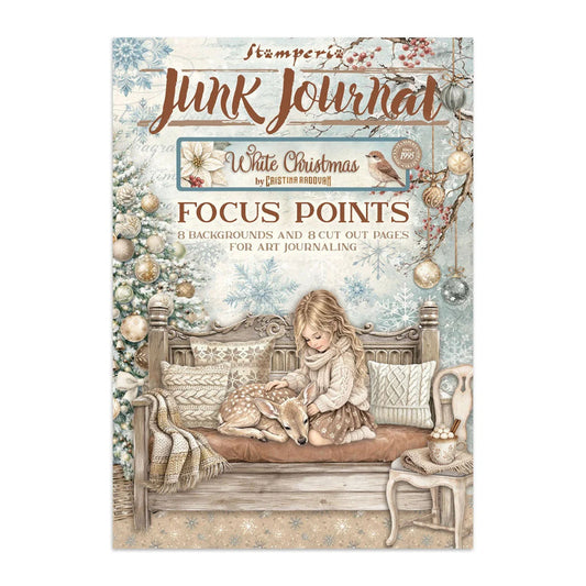 Stamperia Printed Art Junk Journal Focus Points for Art and Craft A5 - White Christmas