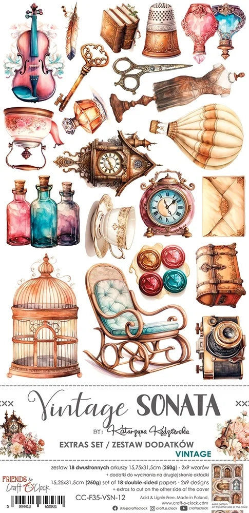 Craft O'clock Vintage Sonata 18 double-sided cut out papers