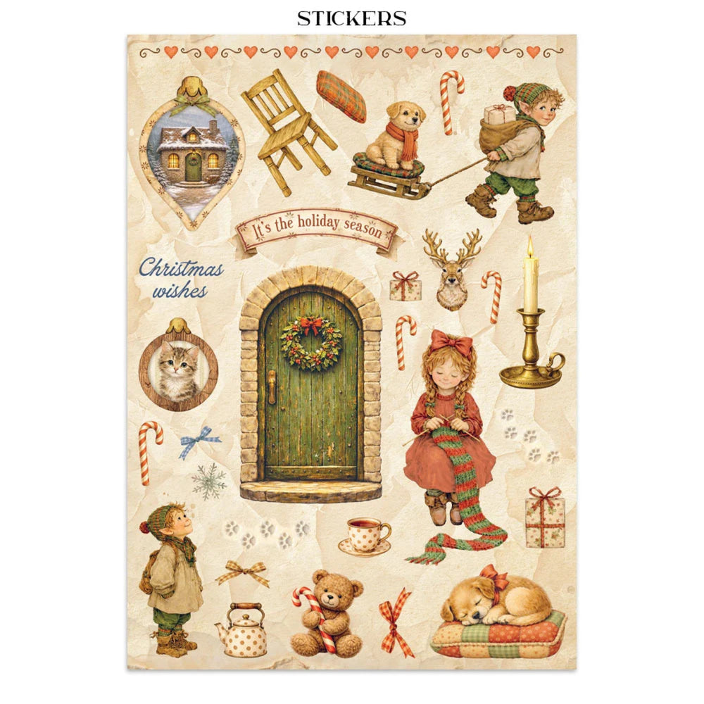 Stamperia Printed Art Junk Journal: Stickers, Cut-Outs & Backgrounds for Art and Craft - Silent Night