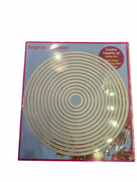 surprise creations nesting dies - double stitched circle