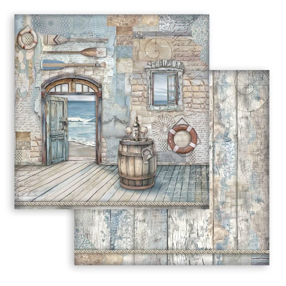 Stamperia Double-Sided Paper Pad 8"x 8" 10/Pkg - Silent Sea