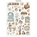 Stamperia Printed Art Junk Journal: Stickers, Cut-Outs & Backgrounds for Art and Craft - White Christmas