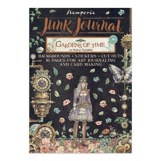 Stamperia Gardens of Time Junk Journal, Stickers, Cut-Outs & Backgrounds - Create Happiness