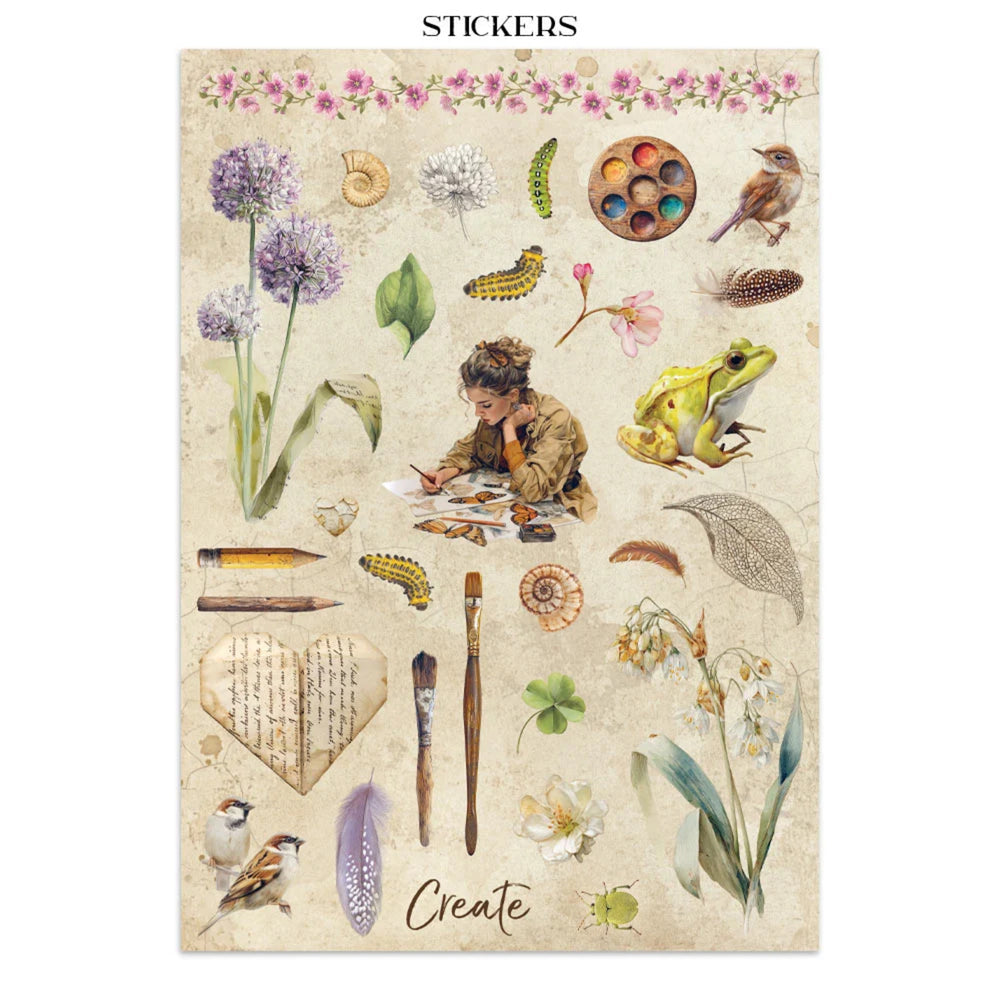 Stamperia Junk Journal Stickers, Cut-Outs & Backgrounds - All Around
