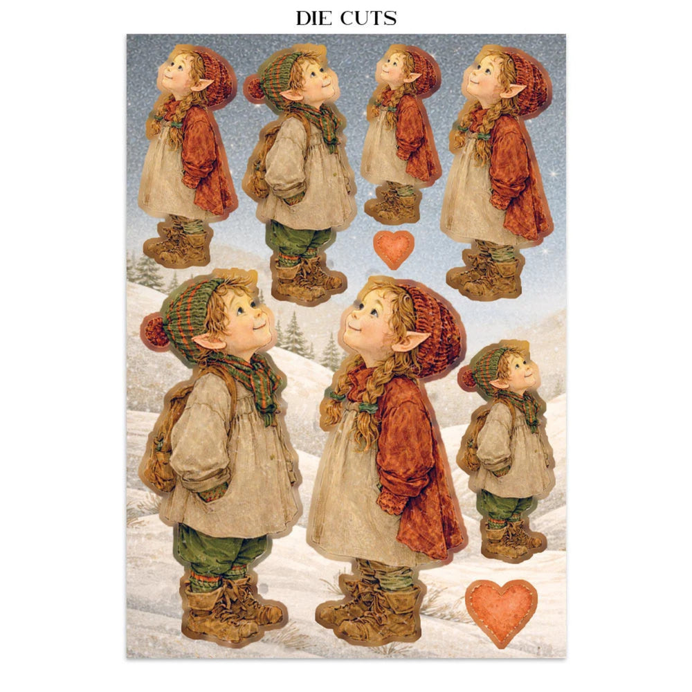Stamperia Junk Journal Focus Points A5 Pad, Backgrounds & Cut-Outs - Silent Night