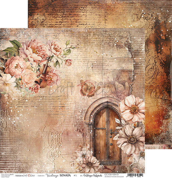 Craft O Clock - Vintage Sonata - 12 x 12 Paper Pack - 6 pages