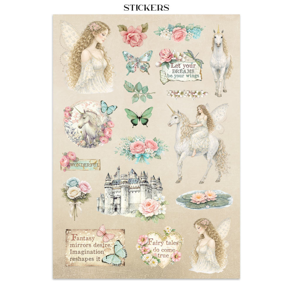 Stamperia Printed Art Junk Journal: Stickers, Cut-Outs, Backgrounds for Art and Craft - Wonderland