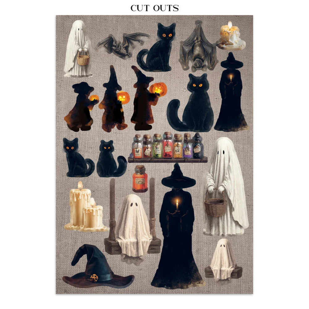 Stamperia Printed Art Junk Journal: Stickers, Cut-Outs & Backgrounds for Art and Craft - Halloween