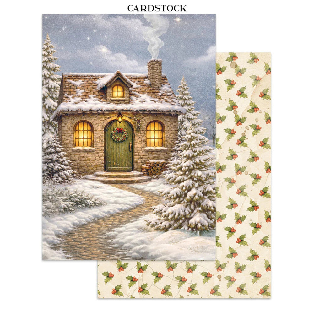 Stamperia Junk Journal Focus Points A5 Pad, Backgrounds & Cut-Outs - Silent Night