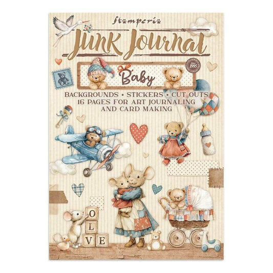 Stamperia Junk Journal Stickers, Cut-Outs, Backgrounds - Baby SBJK12