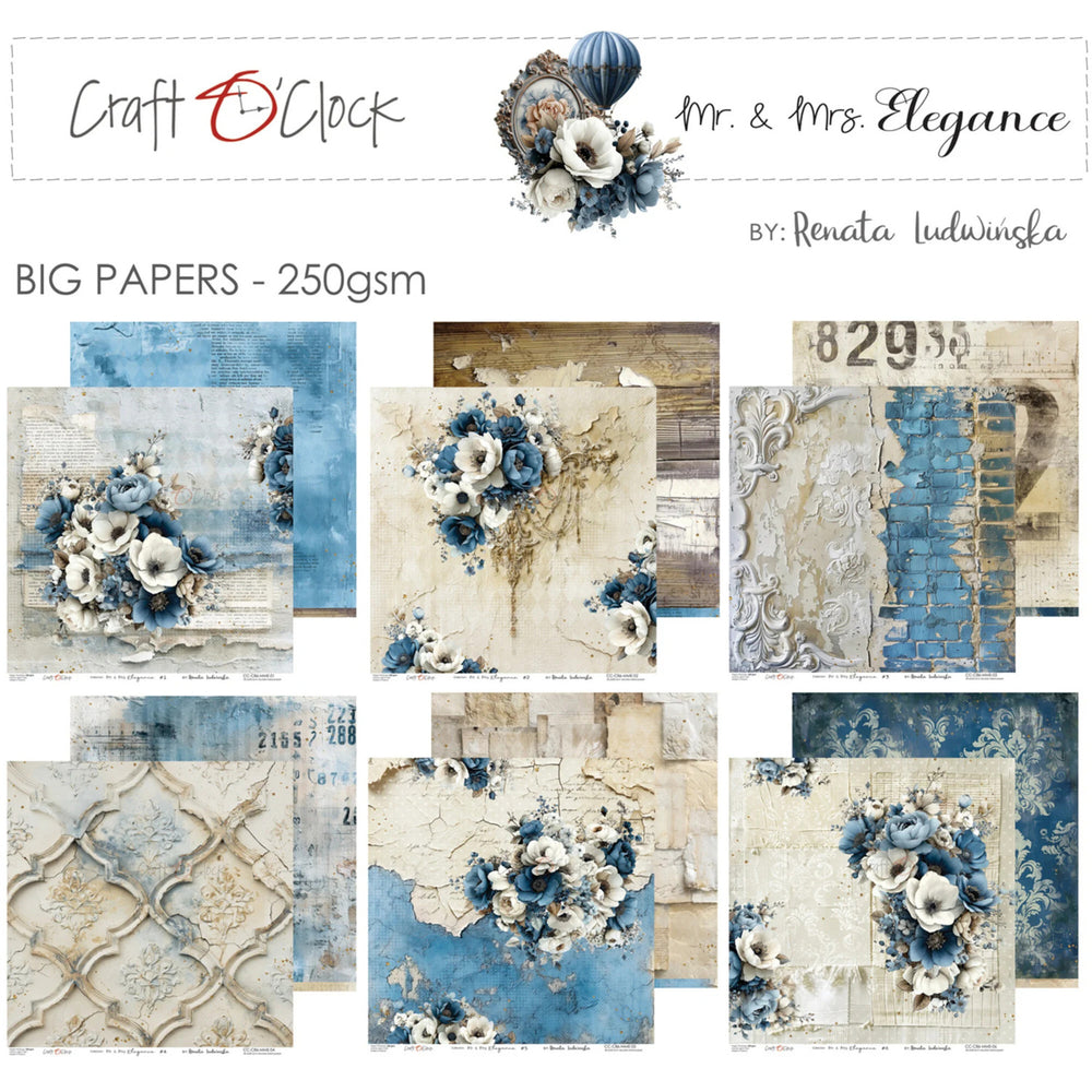 Craft O'Clock Mr. & Mrs. Elegance 12" x 12" Paper Pad - Collection