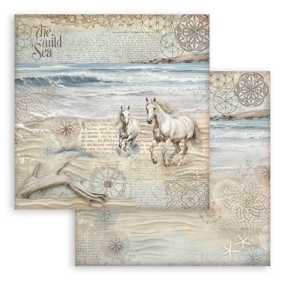 Stamperia Double-Sided Paper Pad 8"x 8" 10/Pkg - Silent Sea