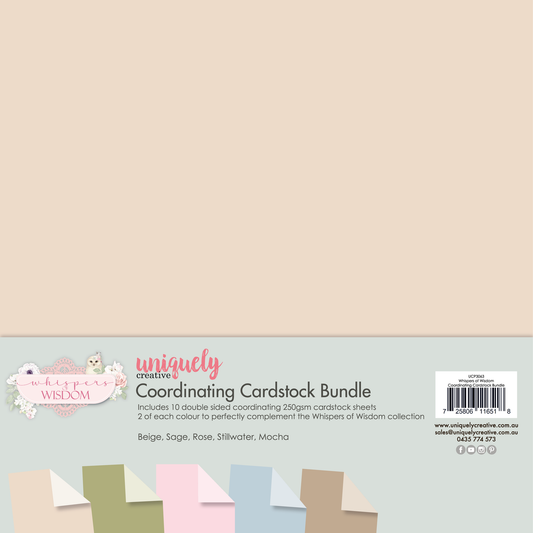 Whisper Wisdom coordinating cardstock bundle