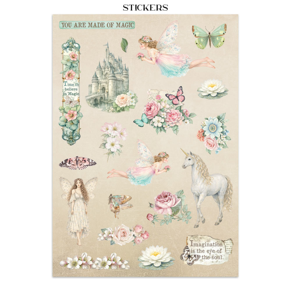 Stamperia Printed Art Junk Journal: Stickers, Cut-Outs, Backgrounds for Art and Craft - Wonderland