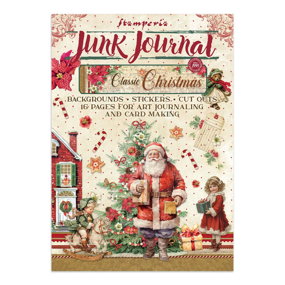 Stamperia Printed Art Junk Journal: Stickers, Cut-Outs & Backgrounds for Art and Craft - Christmas