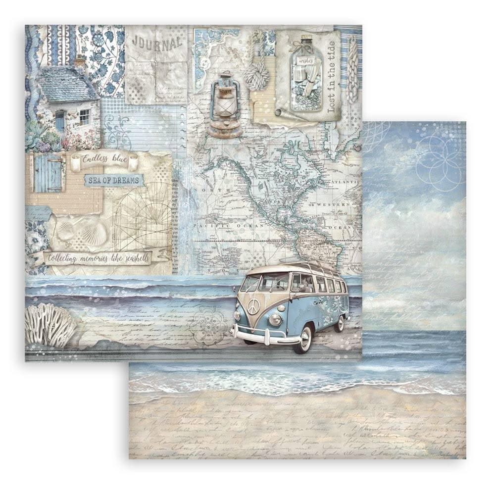 Stamperia Double-Sided Paper Pad 8"x 8" 10/Pkg - Silent Sea