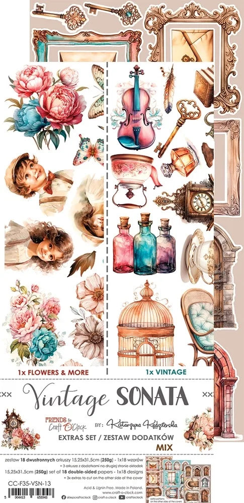 Craft O'clock Vintage Sonata 18 double-sided cut out papers