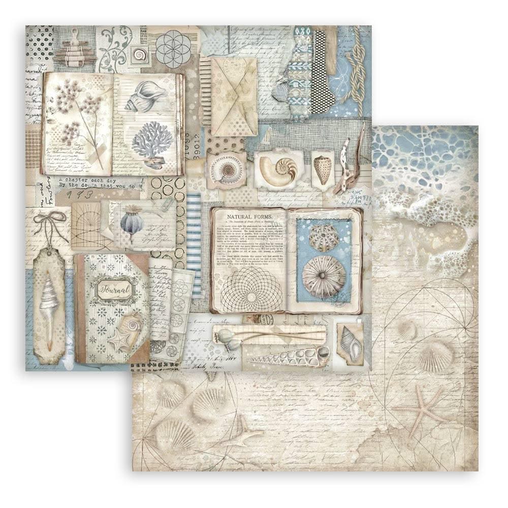 Stamperia Double-Sided Paper Pad 8"x 8" 10/Pkg - Silent Sea