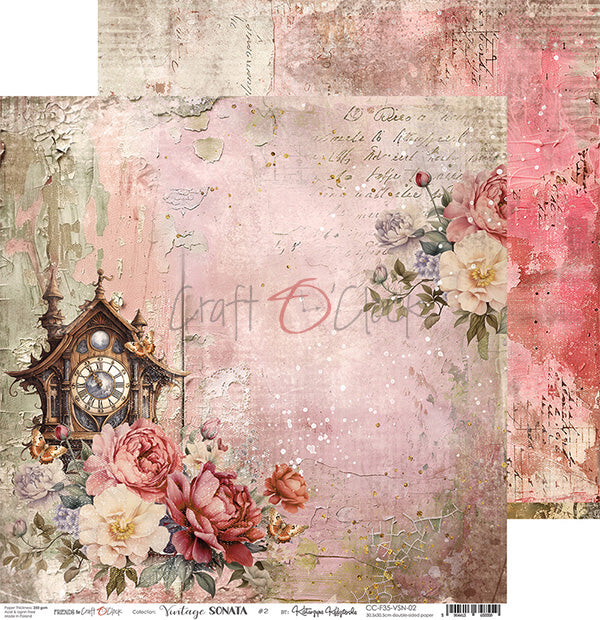 Craft O Clock - Vintage Sonata - 12 x 12 Paper Pack - 6 pages