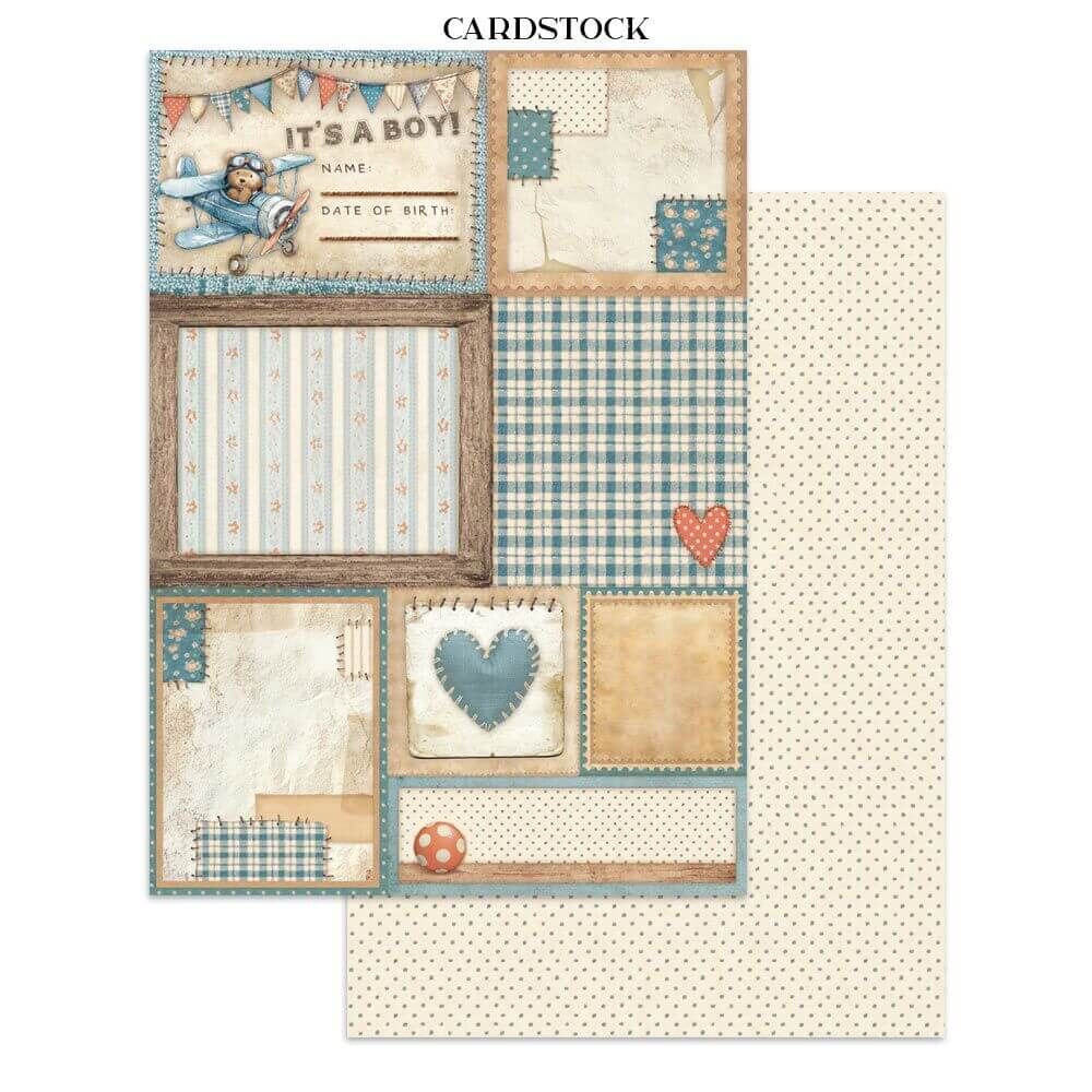 Stamperia Junk Journal Stickers, Cut-Outs, Backgrounds - Baby SBJK12