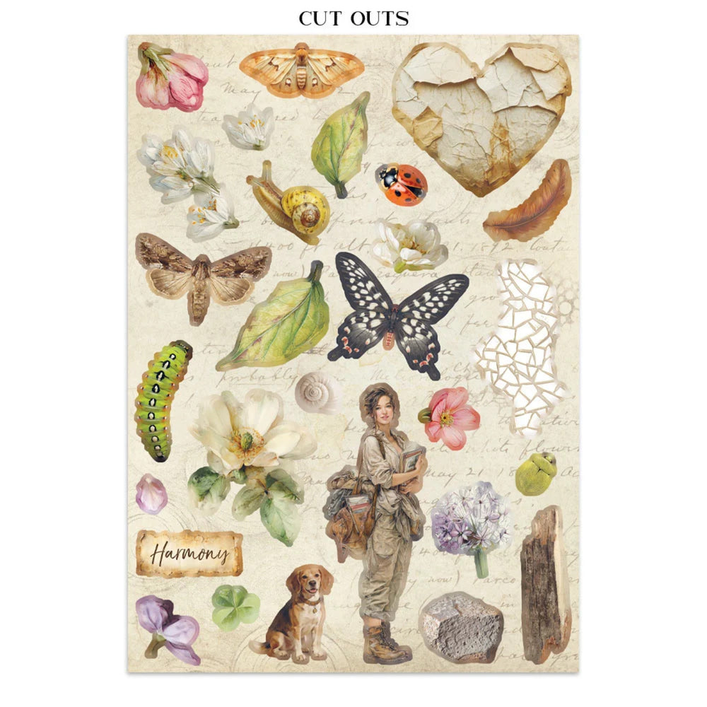 Stamperia Junk Journal Stickers, Cut-Outs & Backgrounds - All Around