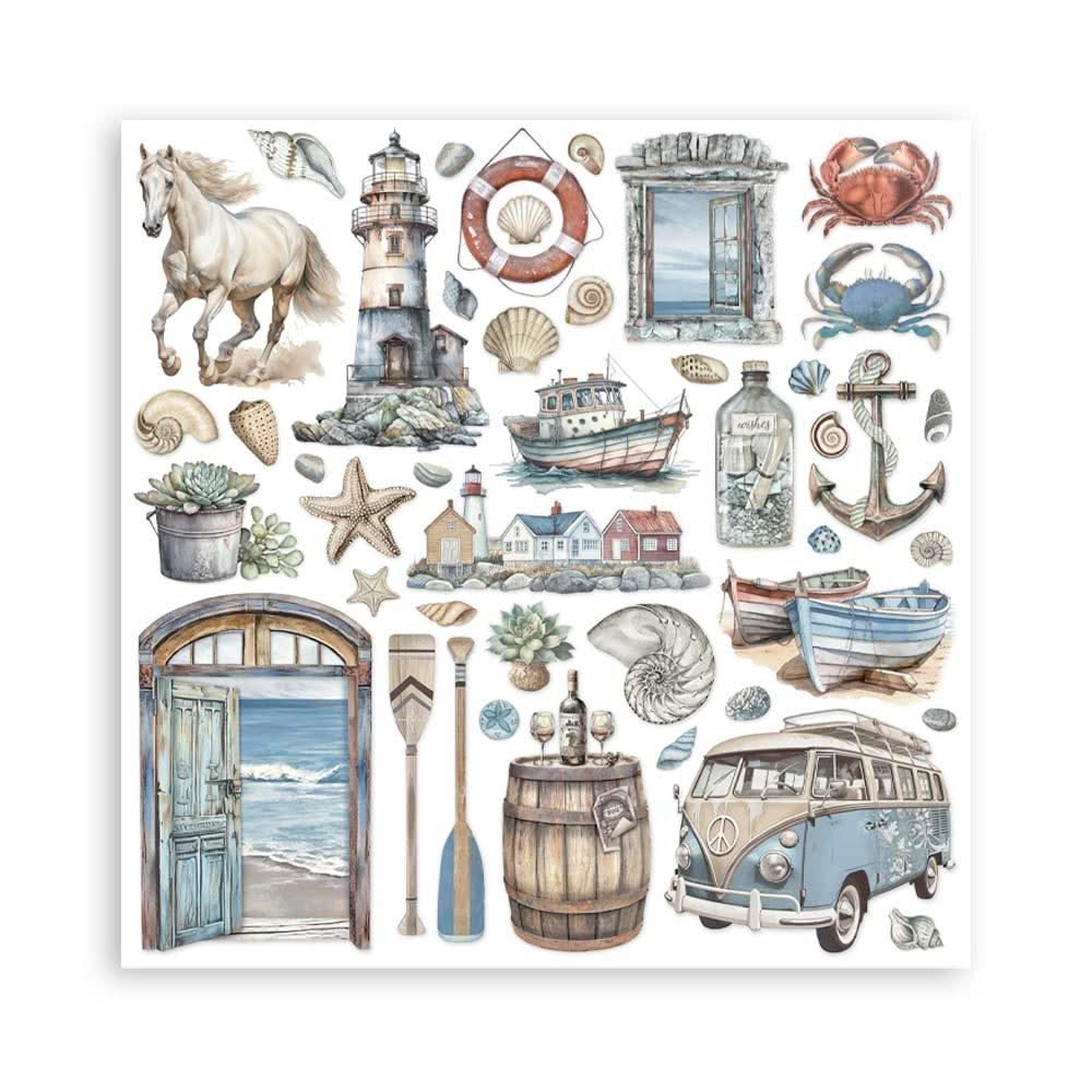 Stamperia Double-Sided Paper Pad 8"x 8" 10/Pkg - Silent Sea