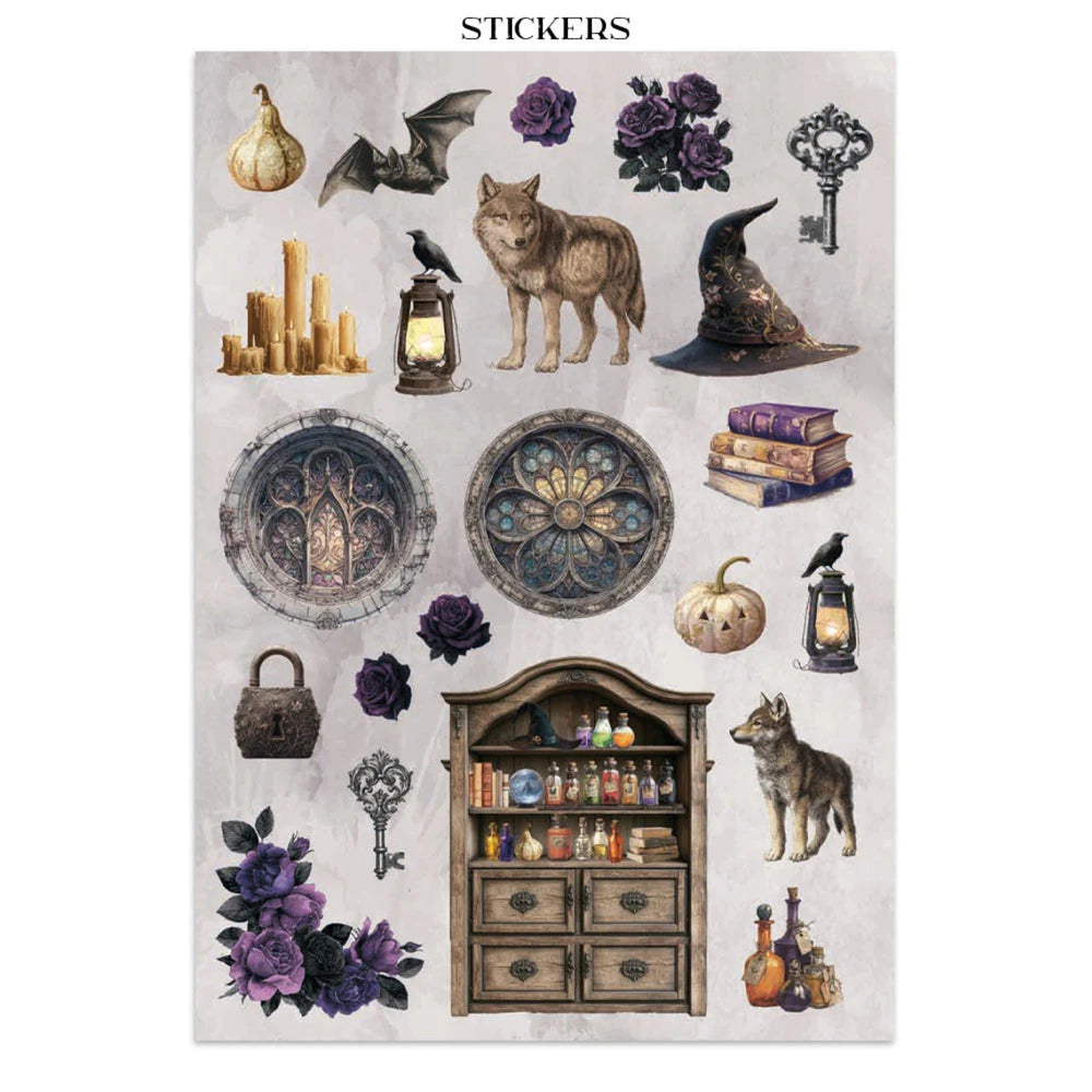 Stamperia Printed Art Junk Journal: Stickers, Cut-Outs & Backgrounds for Art and Craft - Halloween