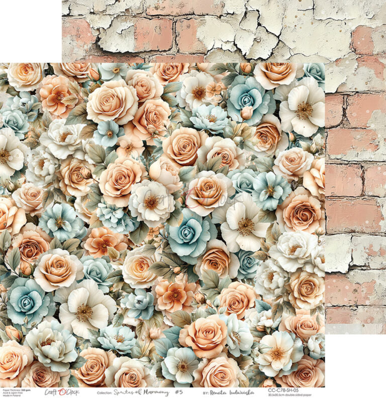 Craft O Clock - Sprites of Harmony - 12 x 12 Paper Pack - 6 Sheets -