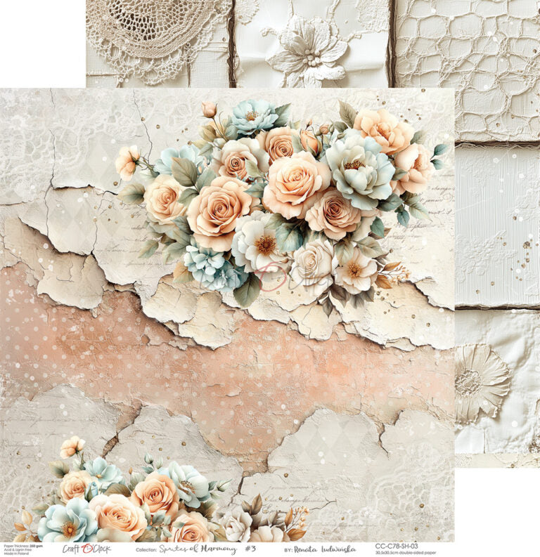 Craft O Clock - Sprites of Harmony - 12 x 12 Paper Pack - 6 Sheets -