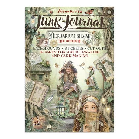 Stamperia Herbarium Silvae - Junk Journal Pack - Stickers + Cut-outs + Backgrounds