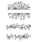 Vining Clematis Banner Cling Stamp Set And Die COMBO