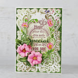 Special Floral Sentiment Cling Stamp Set And Die COMBO