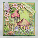 Mushroom Cottage Accents Cling Stamp Set and Die COMBO