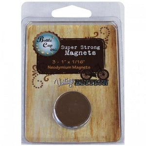 Bottle Cap Inc Vintage Magnets 1 Inch 3/Pkg