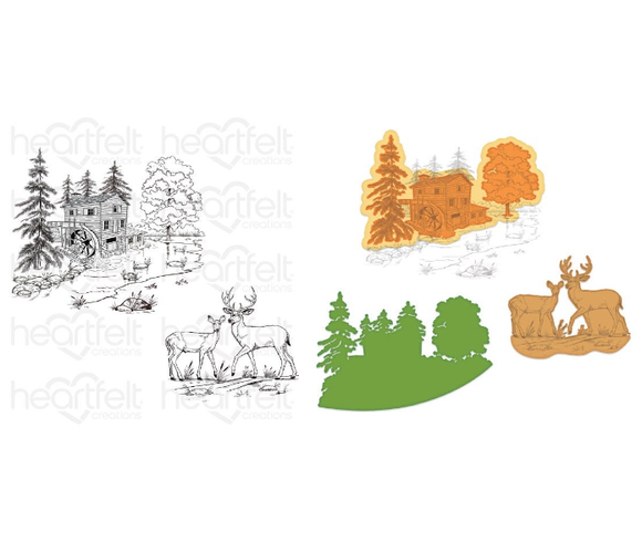 Create a 'scape Wilderness Cling Stamp Set And Die COMBO