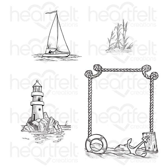 A Day at Sea Cling Stamp Set
