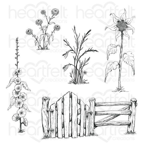 Barnyard Accents Cling Stamp Set and Die COMBO
