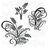 Holly Berry Spray Cling Stamp Set