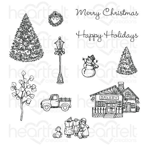 Festive Winterscapes Cling Stamp Set And Die COMBO