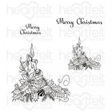 Candlelit Poinsettia Cling Stamp Set and Die COMBO